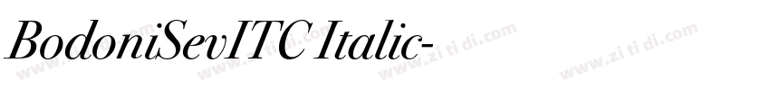 BodoniSevITC Italic字体转换